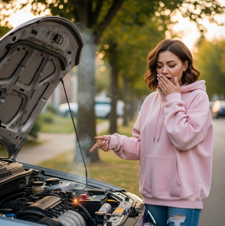 엔진룸에서 타는 냄새