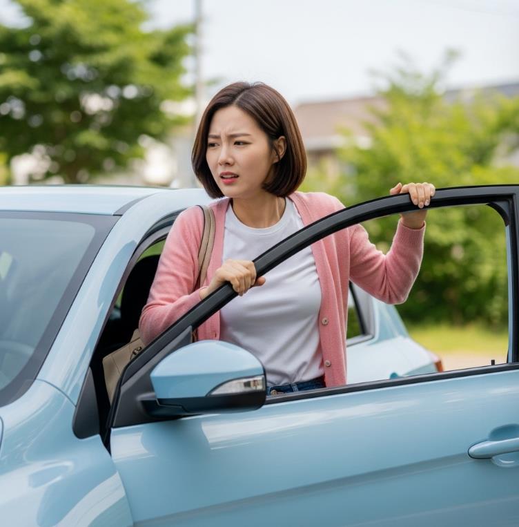 차 문이 잘 닫히지 않을 때