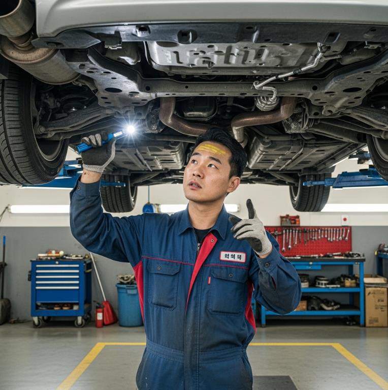 차량 하체에서 덜컹거림