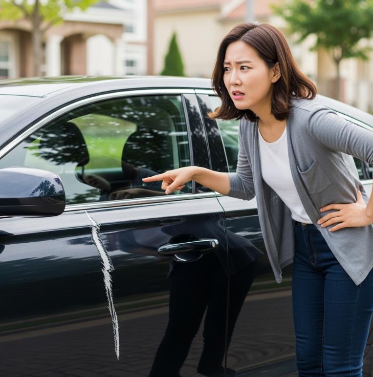 차량 외관이 스크래치
