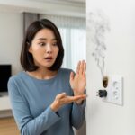 전기 콘센트에서 타는 냄새