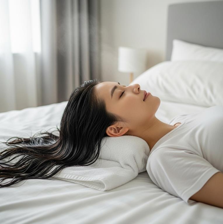 머리 감고 바로 자면