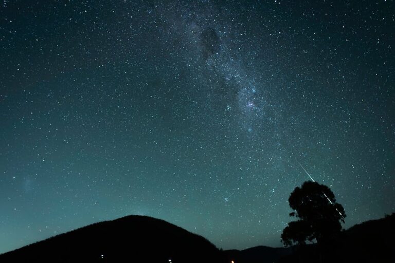 A breathtaking view of the Milky Way above Somerset Dam, Queensland, Australia.