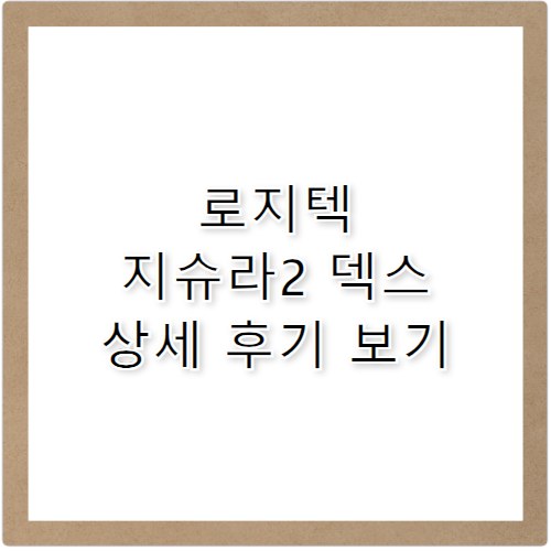 게이밍 마우스 추천 로지텍 지슈라2 덱스 후기
