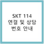 SKT 고객센터 전화 114 연결 및 유료 번호 안내