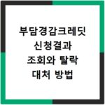 부담경감크레딧 신청결과 조회와 탈락 대처 방법