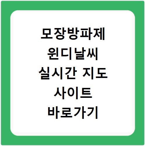 모장방파제 윈디날씨 실시간 지도 사이트 바로가기