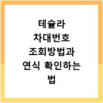 테슬라 차대번호 조회방법과 연식 확인하는 법