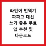 라틴어 번역기 파파고 대신 쓰기 좋은 무료 앱 추천 및 다운로드 방법