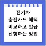 전기차 충전카드 혜택 비교하고 발급 신청하는 방법
