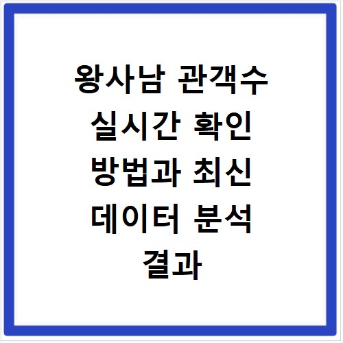 왕사남 관객수 실시간 확인 방법과 최신 데이터 분석 결과 정리