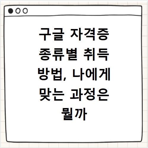 구글 자격증 종류별 취득 방법, 나에게 맞는 과정은 뭘까