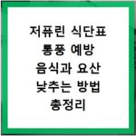 저퓨린 식단표 통풍 예방 음식과 요산 낮추는 방법 총정리