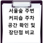 서울숲 주변 커피숍 주차 공간 확인 및 장단점 비교