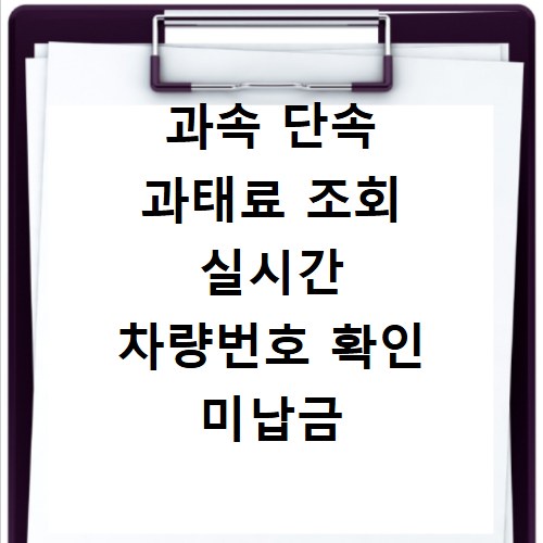 과속 단속 과태료 조회 실시간 차량번호 확인 미납금 납부 방법
