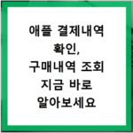 애플 결제내역 확인, 구매내역 조회 지금 바로 알아보세요